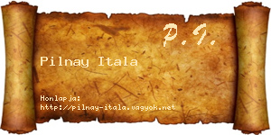 Pilnay Itala névjegykártya